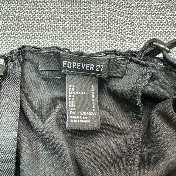 Black Lace Corset Bust Mini Dress Medium‎ Coquette Y2K Lingerie Style Slip - Picture 2 of 12